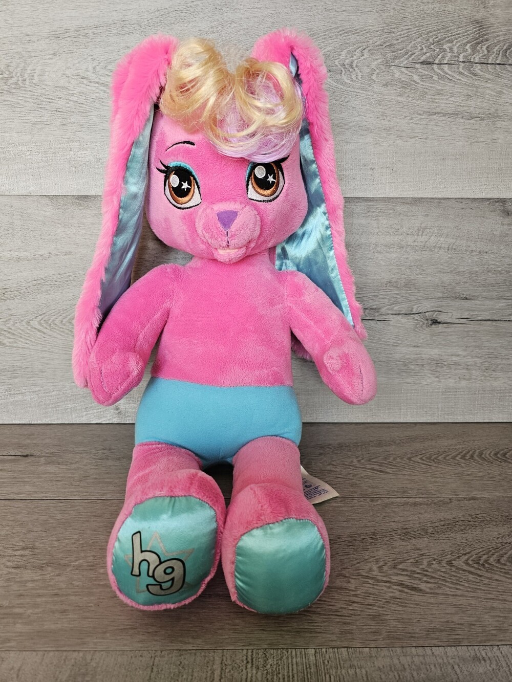BAB Build A Bear Honey Girl HG Risa Pink Rock Star Bunny Rabbit Plush 20"